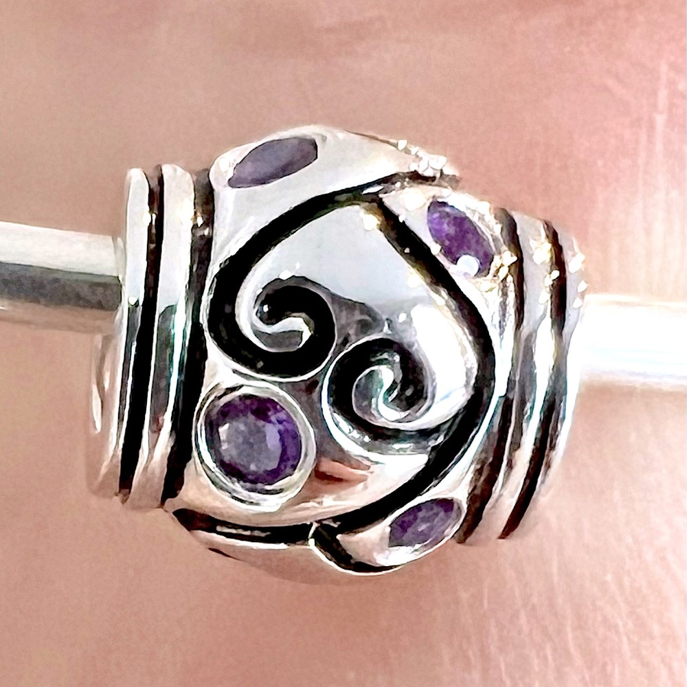 Charm for Pandora 925 sterling silver dream charm Amethyst gemstones